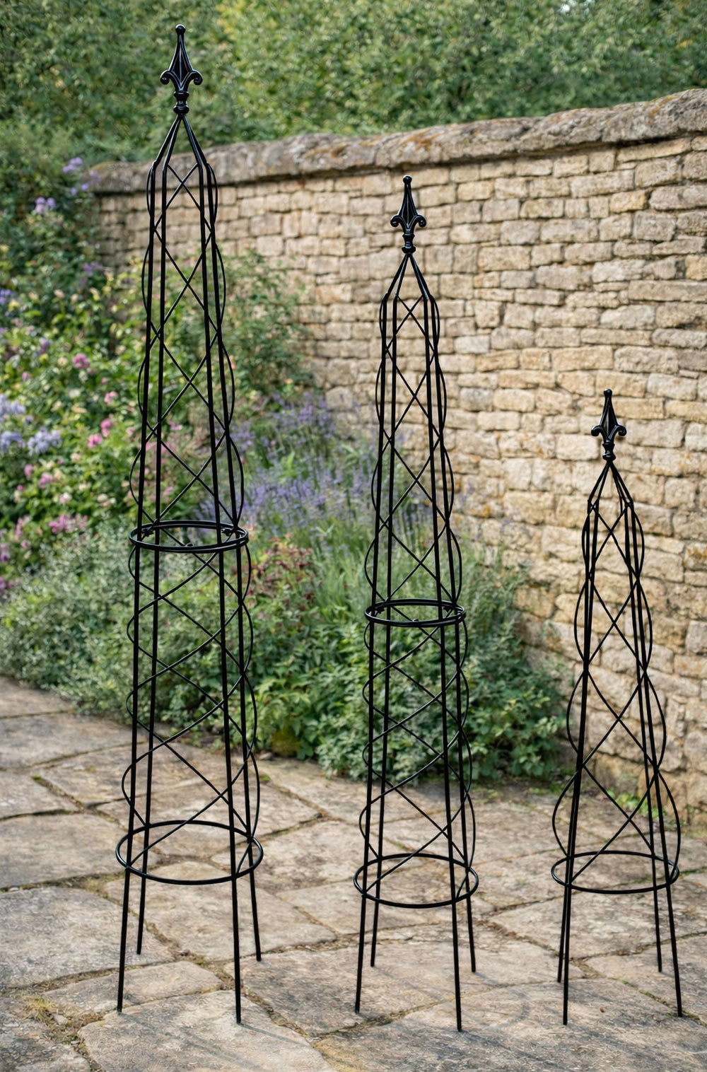 Garden Obelisk Trellis Plant Support - Metal Climbing Frame for Roses & Climbing Plants 200cm, 160cm & 120cm Sizes