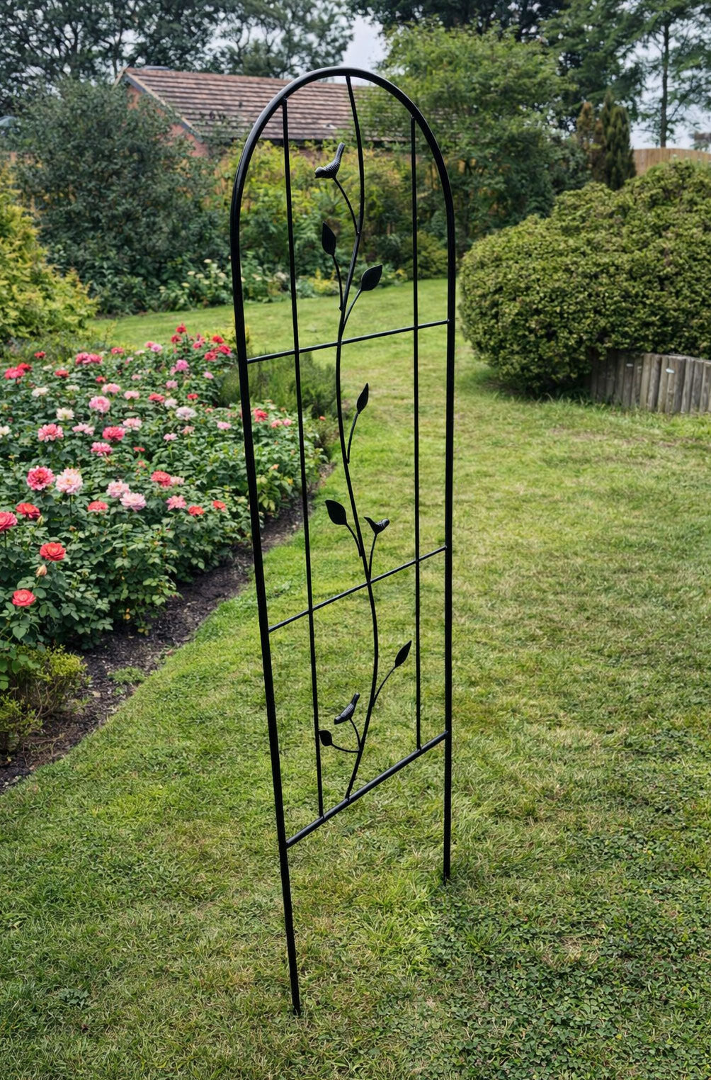 Outdoor Garden Trellis for Climbing Plants - Decorative Metal Plant Support