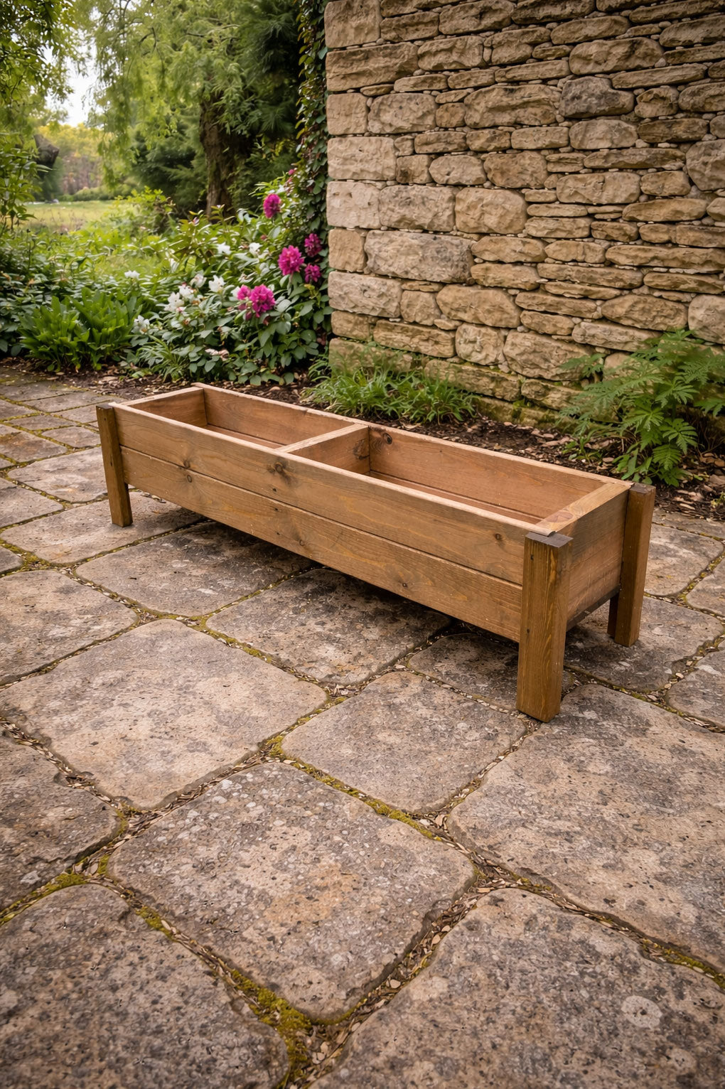 Raised Wooden Planter Boxes Fully Assembled Outdoor Herb & Flower Containers