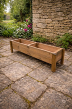 Raised Wooden Planter Boxes Fully Assembled Outdoor Herb & Flower Containers