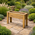 Wooden Raised Herb Planter Boxes - Outdoor Rectangular Garden Planter for Flowers and Vegetables Fully Assembled
