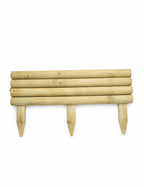 Horizontal Garden Wooden Log Edging Timber Border Fence Panels 3 Sizes