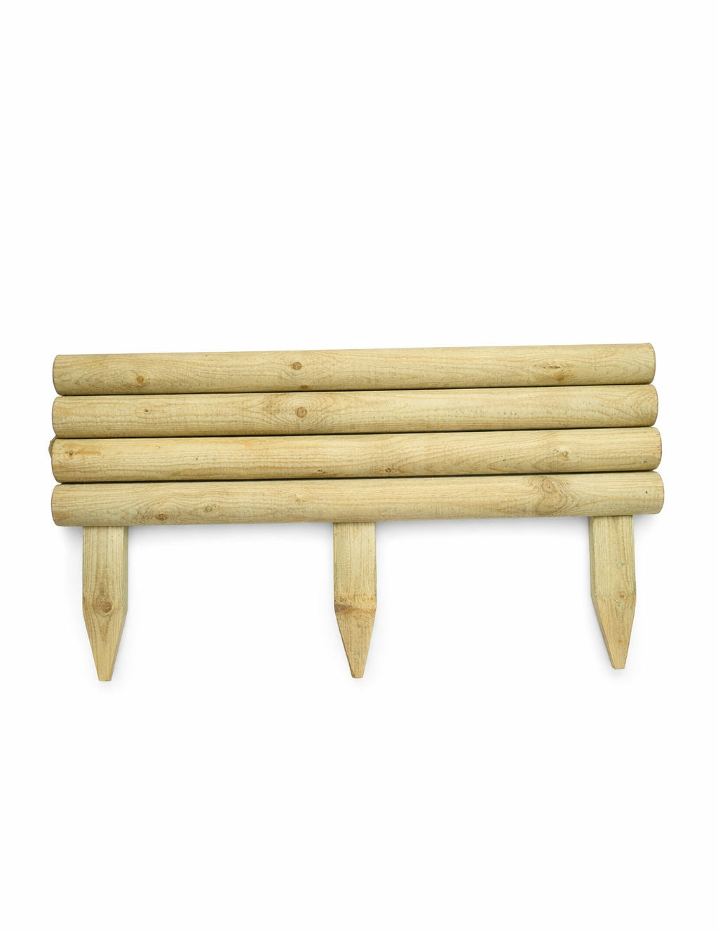 Horizontal Garden Wooden Log Edging Timber Border Fence Panels 3 Sizes