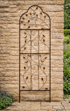 Garden Trellis Panel Vintage Rust Coating for Climbing Plants
