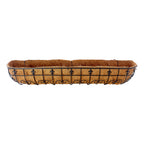 Decorative Metal Window Boxes with Coco Liner - Outdoor Metal Flower Box 3 Sizes