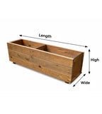 Rectangular Wooden Trough Planters Supplied in 4 Sizes Heavy Duty Garden Containers