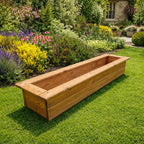 Rectangular Wooden Garden Planter 126cm – Heavy Duty Outdoor Planter Box for Patio & Balcony