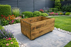Extra Height Width Wooden Garden Planter Heavy Duty Timber Trough for Shrubs and Flowers