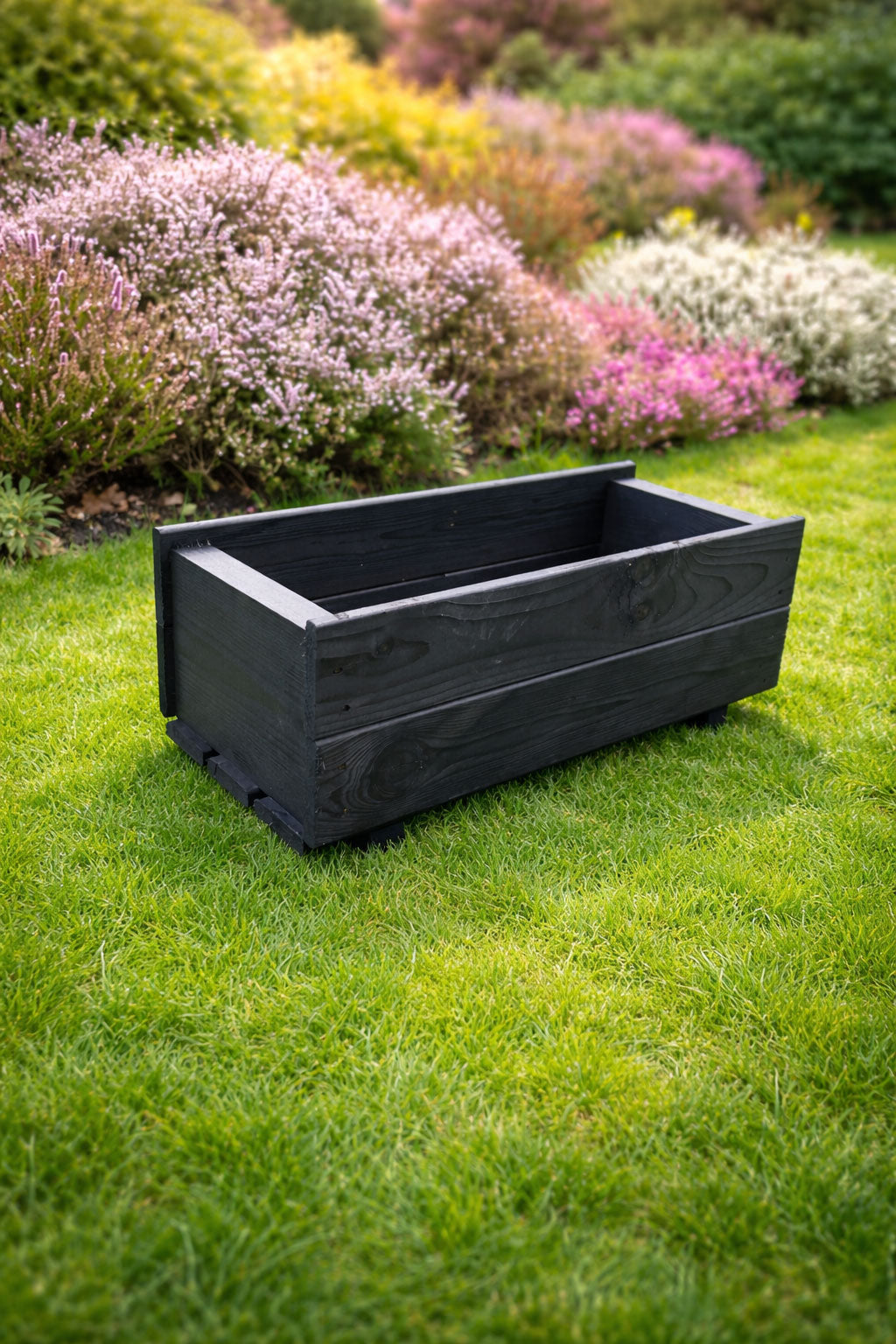 Outdoor Planter Boxes Wooden - Handcrafted Trough Planters Perfect for Flowers and Herbs