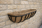 Twin Pack Wall Trough Planters for Patio and Garden Walls - Medium Wall Mounted Outdoor Plant Containers