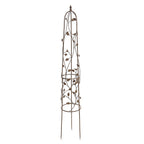 Decorative Metal Garden Obelisk 160cm - Climbing Plant Frame Trellis with Ornate Bird Detail