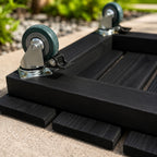 Heavy Duty Plant Pot Mover with Wheels Wooden Plant Caddy with 4 Swivel Castors