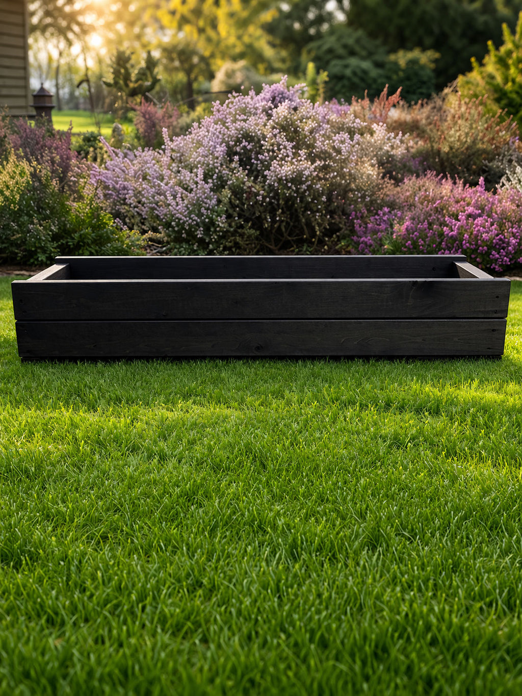 Outdoor Planter Boxes Wooden - Handcrafted Trough Planters Perfect for Flowers and Herbs