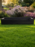 Outdoor Planter Boxes Wooden - Handcrafted Trough Planters Perfect for Flowers and Herbs