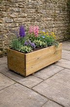 Handcrafted Wooden Planter Trough Box - Timber Planting Garden Container for Patio and Balcony