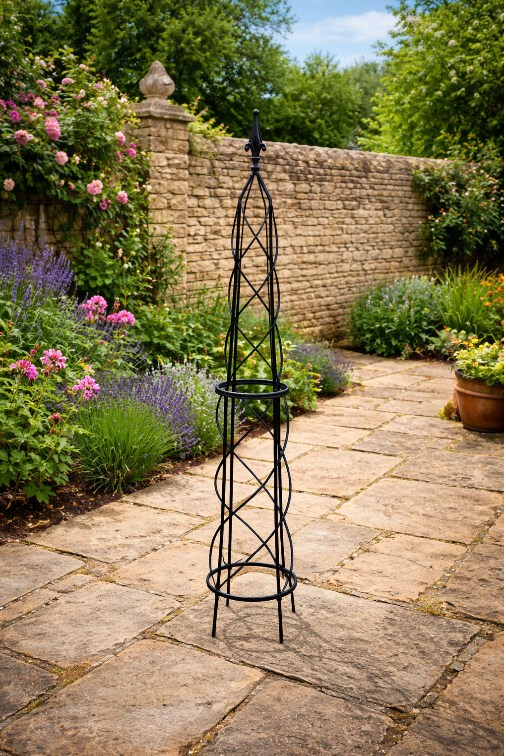 Garden Obelisk Trellis Plant Support - Metal Climbing Frame for Roses & Climbing Plants 200cm, 160cm & 120cm Sizes