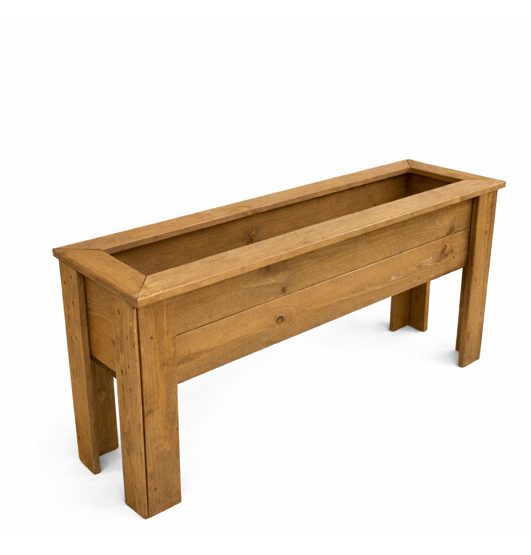 Wooden Raised Herb Planter Boxes - Outdoor Rectangular Garden Planter for Flowers and Vegetables Fully Assembled