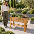 Elevated Wooden Garden Grower 90cm - Raised Planting Trough on Legs