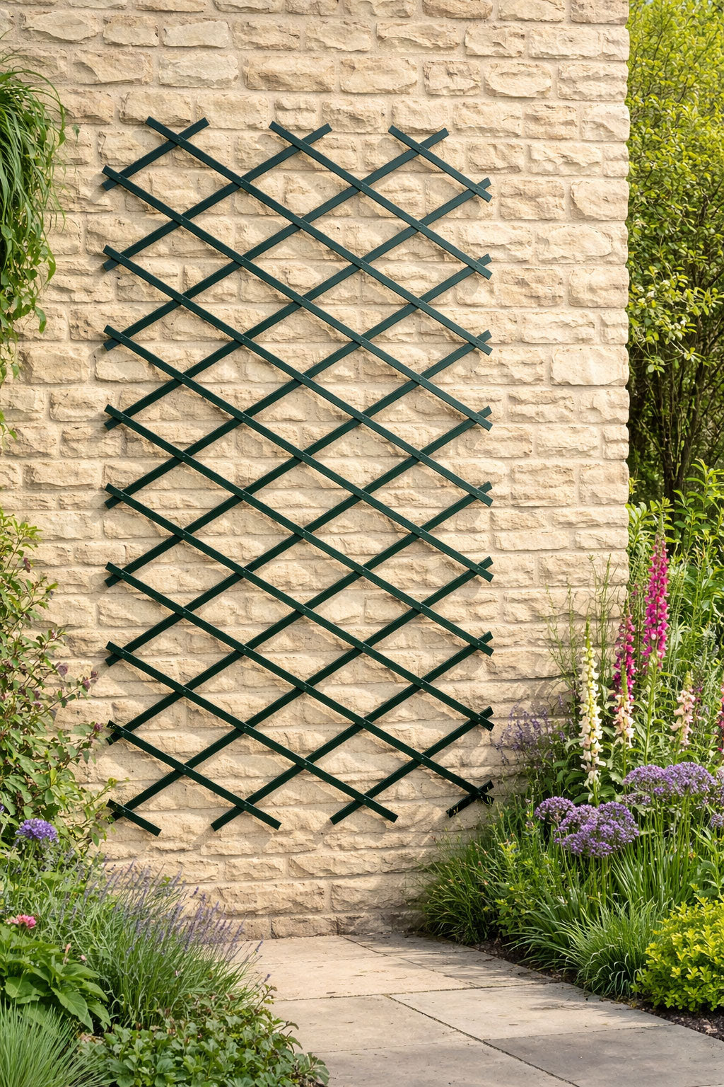 Expandable Plastic Trellis for Climbing Plants Adjustable Garden Support Frame Green Durable  for Vegetables and Flowers