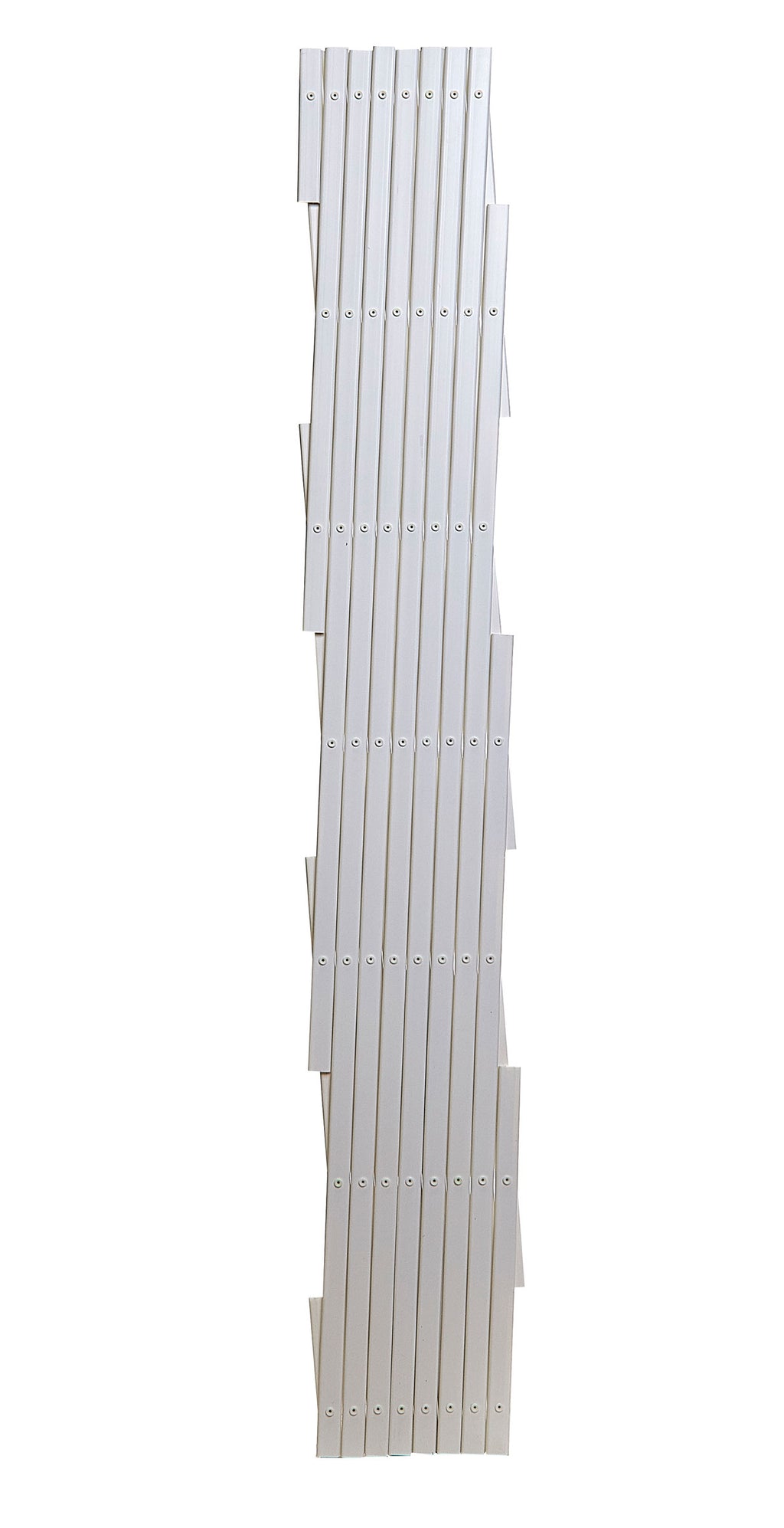 White Expandable Plastic Garden Trellis for Climbing Plants Vegetables and Flowers  - Adjustable Support Frame