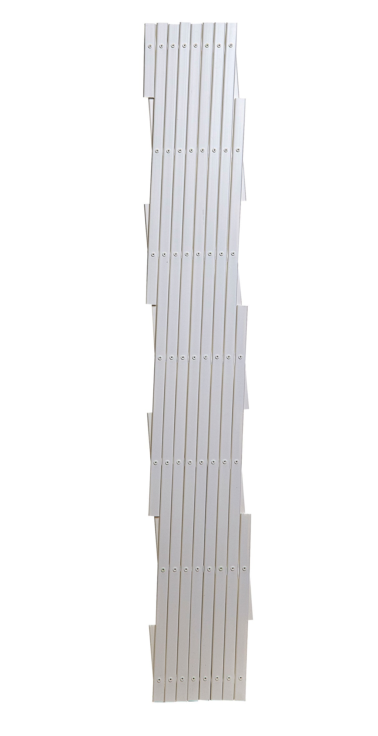 White Expandable Plastic Garden Trellis for Climbing Plants Vegetables and Flowers  - Adjustable Support Frame