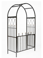 Premium Metal Garden Arch with Optional - Gates Arbour for Pathways & Entrances