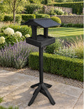 Wooden Garden Bird Table – Sturdy Freestanding Bird Feeder Coverdale Black Design