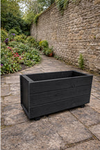 Rectangular Wooden Trough Planters Supplied in 4 Sizes Heavy Duty Garden Containers