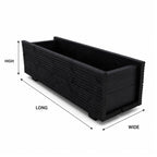 Black Decking Wooden Garden Troughs – Handmade Planter Boxes for Outdoor Flowers Herbs Vegetables Shrubs