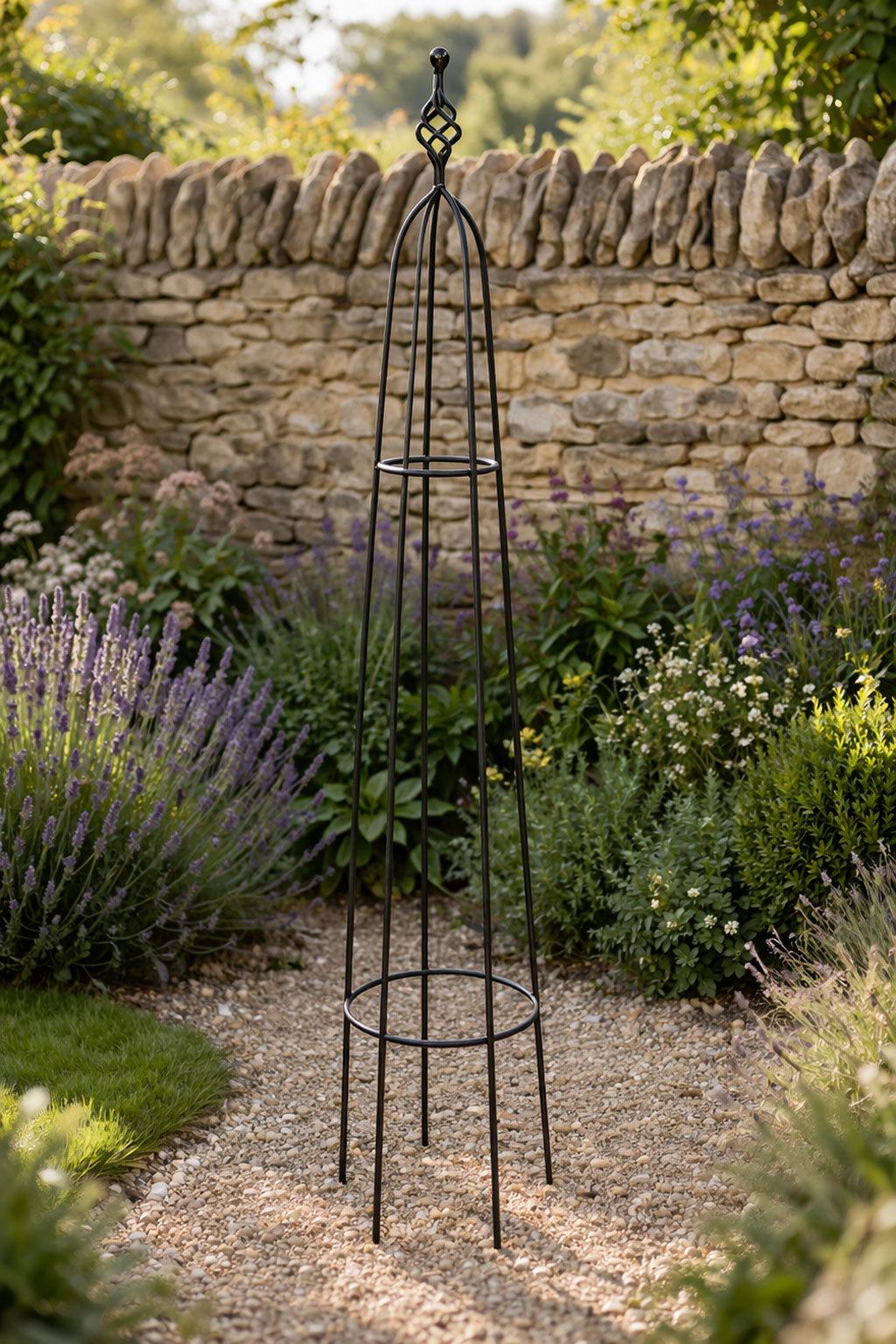 Premium Metal Garden Obelisk 140cm Plant Support Frame for Garden Beds and Borders