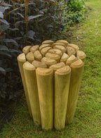 Heavy-Duty 70mm Half-Round Timber Log Roll – Flexible Garden Border & Lawn Edging