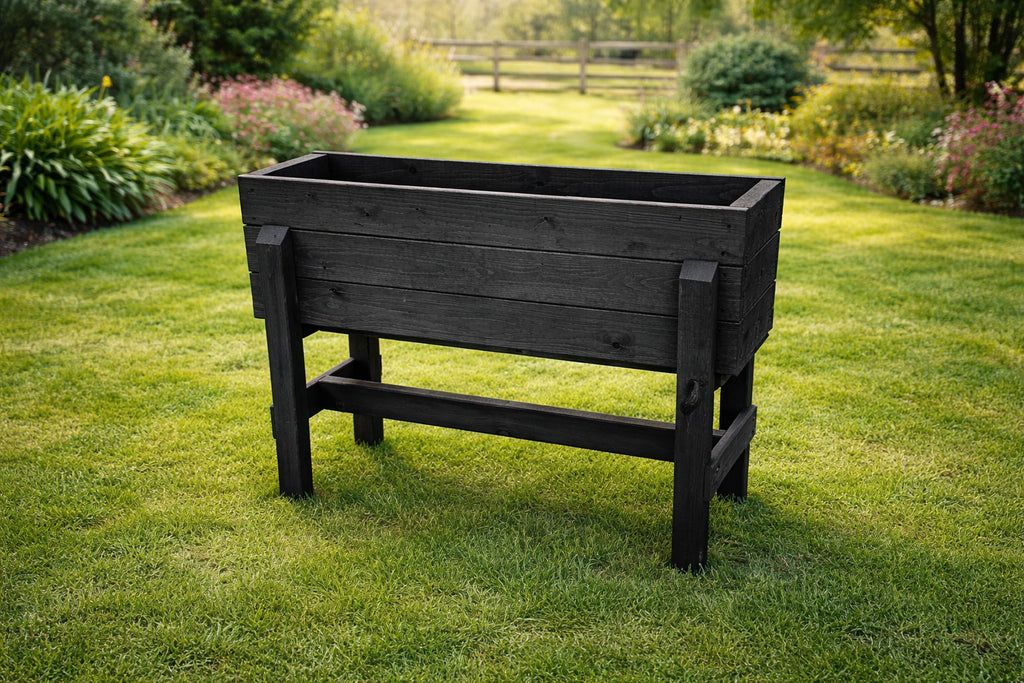 Elevated Wooden Planter Box Stand Large Raised Garden Bed for Growing Vegetables Herbs Flowers Outdoor Planter