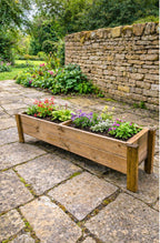 Raised Wooden Planter Boxes Fully Assembled Outdoor Herb & Flower Containers