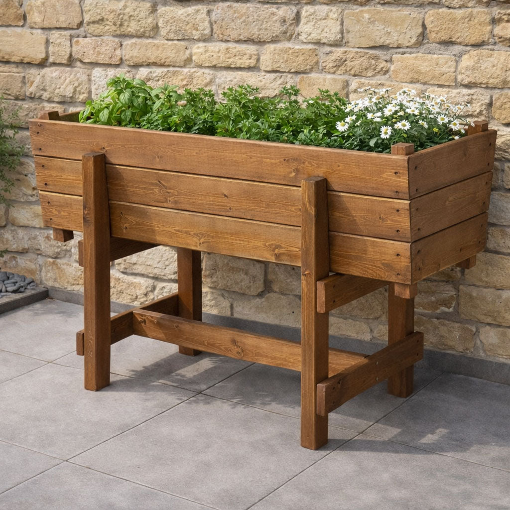 Extra Deep Raised Planter on Legs -  Large Garden Planter for Vegetables & Herbs