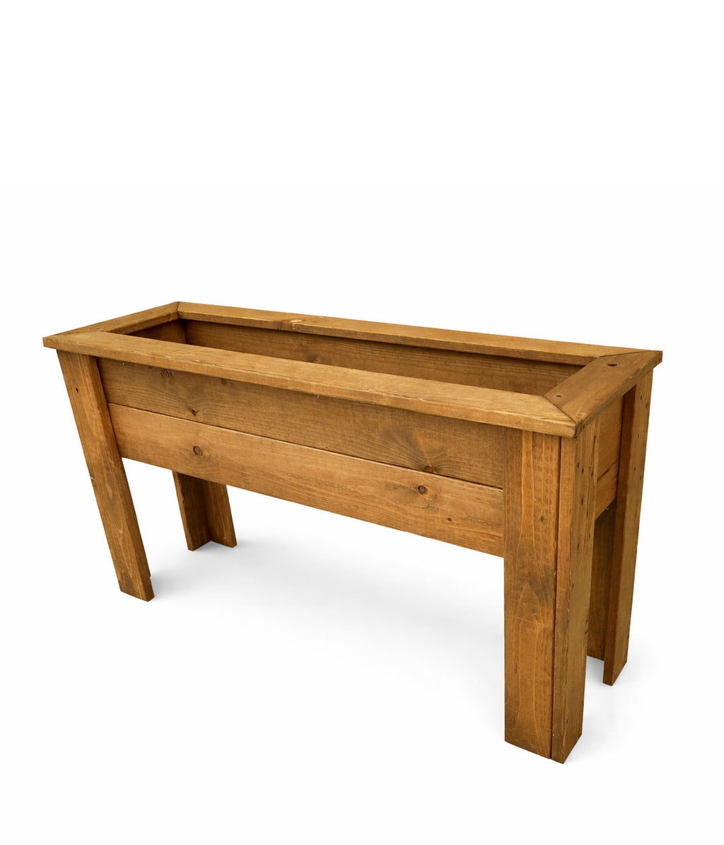 Wooden Raised Herb Planter Boxes - Outdoor Rectangular Garden Planter for Flowers and Vegetables Fully Assembled