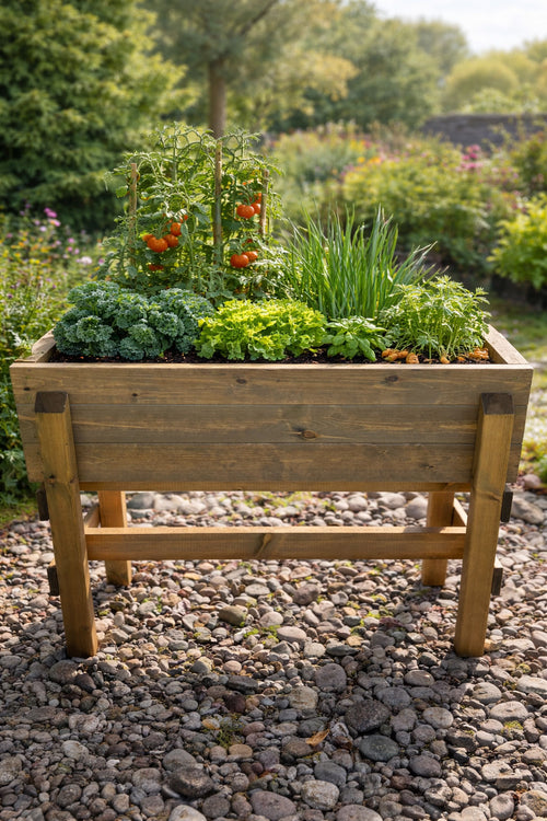 Extra Deep Wooden Raised Garden Planter Elevated Planter Box Stand for Herbs Vegetables Flowers Patio Decking Balcony