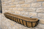Extra Large Twin Pack Wall Trough Planter Boxes for Patio and Garden Walls - Wall Mounted Plant Containers