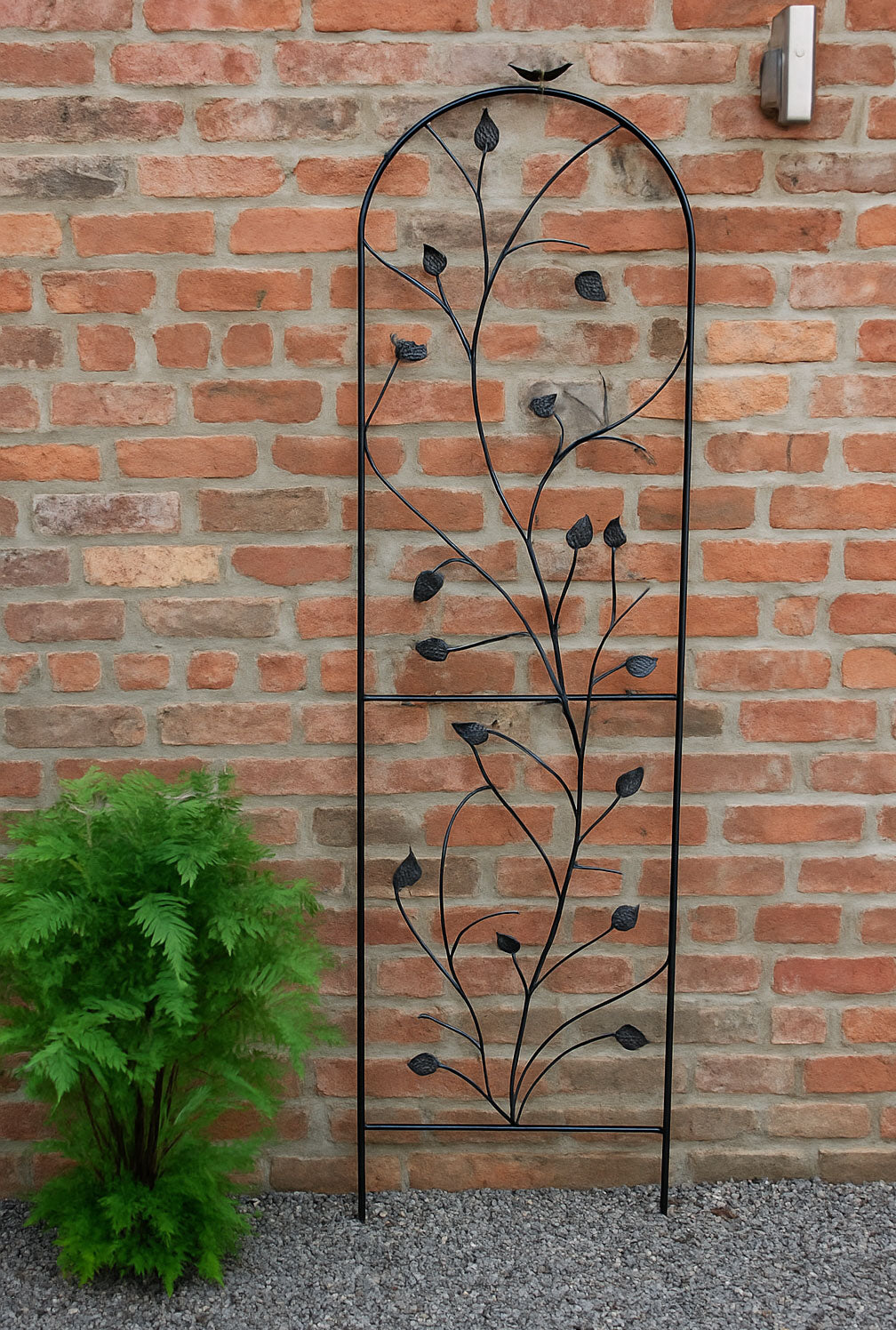 Decorative Bird & Leaf Metal Garden Trellis for Climbing Plants