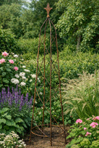 Handcrafted Steel Climbing Plant Support Obelisks - Available in 3 Sizes