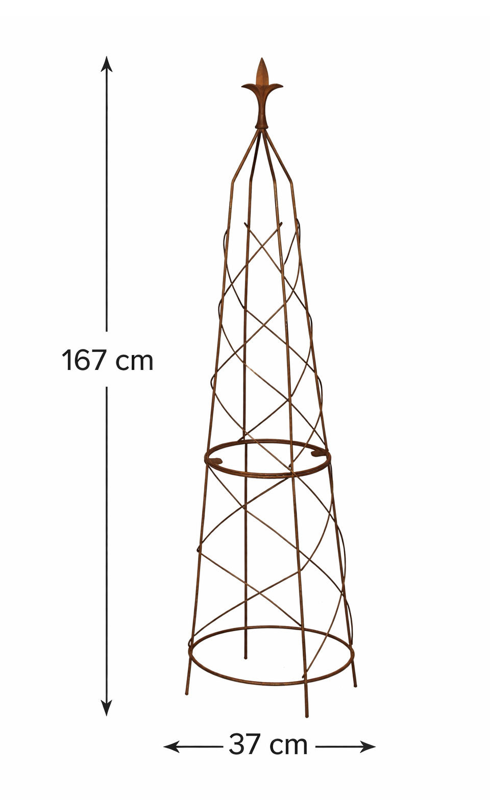 Handcrafted Steel Climbing Plant Support Obelisks - Available in 3 Sizes