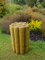 Heavy-Duty 70mm Half-Round Timber Log Roll – Flexible Garden Border & Lawn Edging