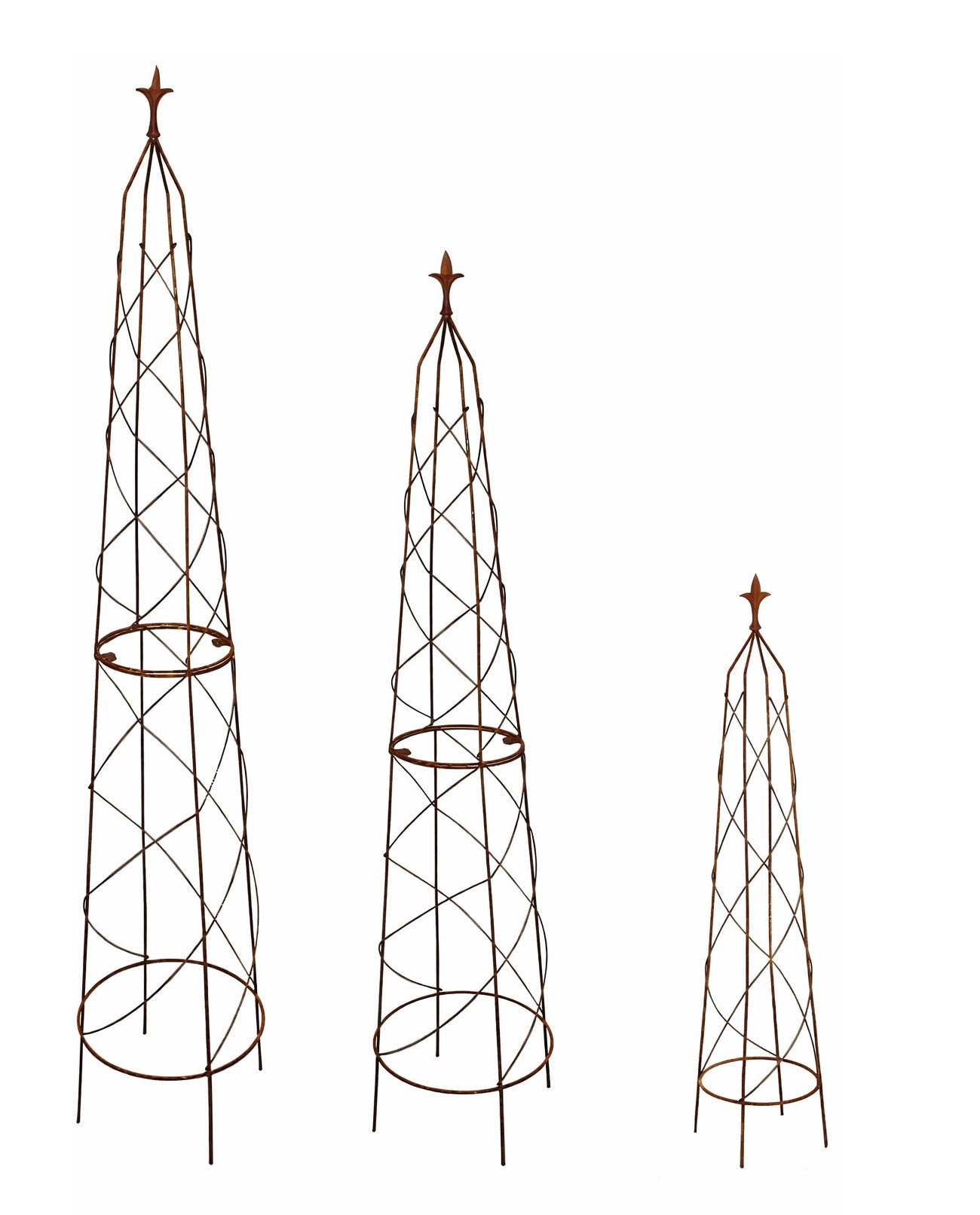 Handcrafted Steel Climbing Plant Support Obelisks - Available in 3 Sizes