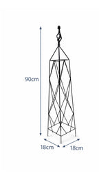 Small Black Metal Plant Pot Obelisk Climbing - 90cm Climbing Plant Support for Pots & Containers