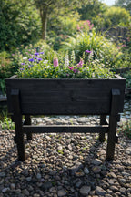 Elevated Wooden Planter Box Stand Large Raised Garden Bed for Growing Vegetables Herbs Flowers Outdoor Planter