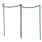 Green Powder Coated Metal Plant Support Hoops – Interlocking Garden Supports, Set of 2