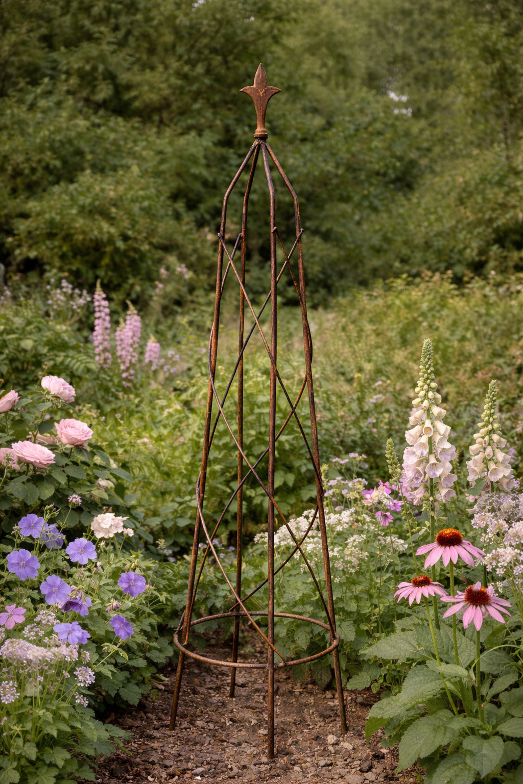 Handcrafted Steel Climbing Plant Support Obelisks - Available in 3 Sizes