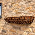 Twin Pack Metal Wall Planters with Coco Liners Iron Wall-Mounted Garden Planters Extra Large