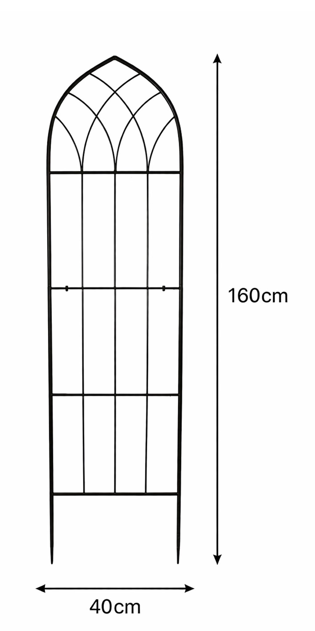 Arched Garden Trellis Metal Plant Support Frame for Climbing Plants and Flowers