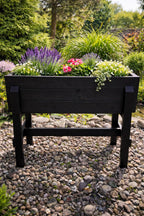 Elevated Wooden Planter Box Stand Large Raised Garden Bed for Growing Vegetables Herbs Flowers Outdoor Planter