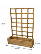 Wooden Planter Trellises – Fully Assembled Garden Planter with Support Frames Brown or Black